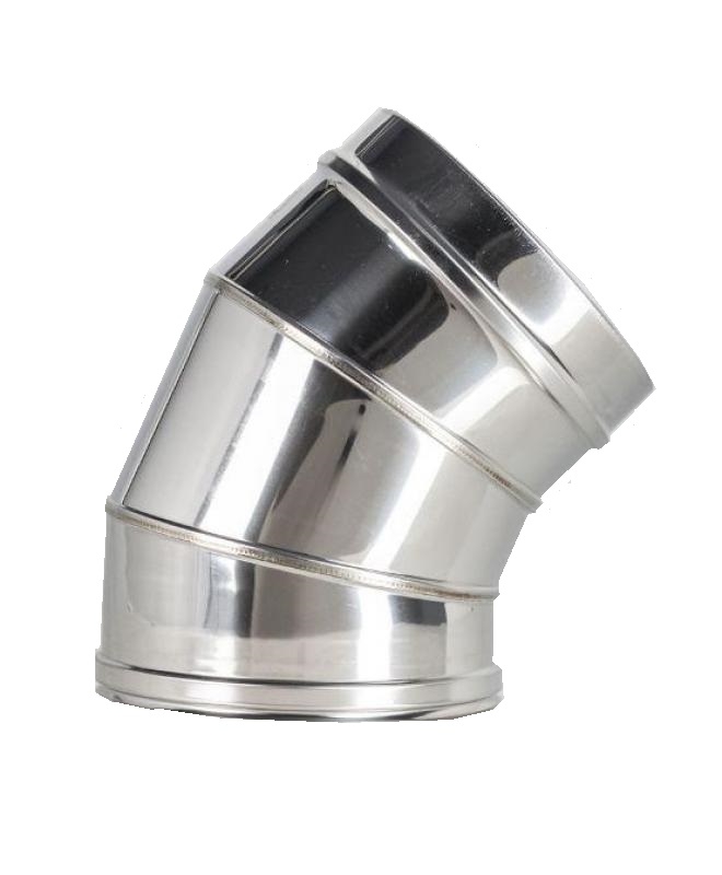 Coturi la 45 din inox perete dublu